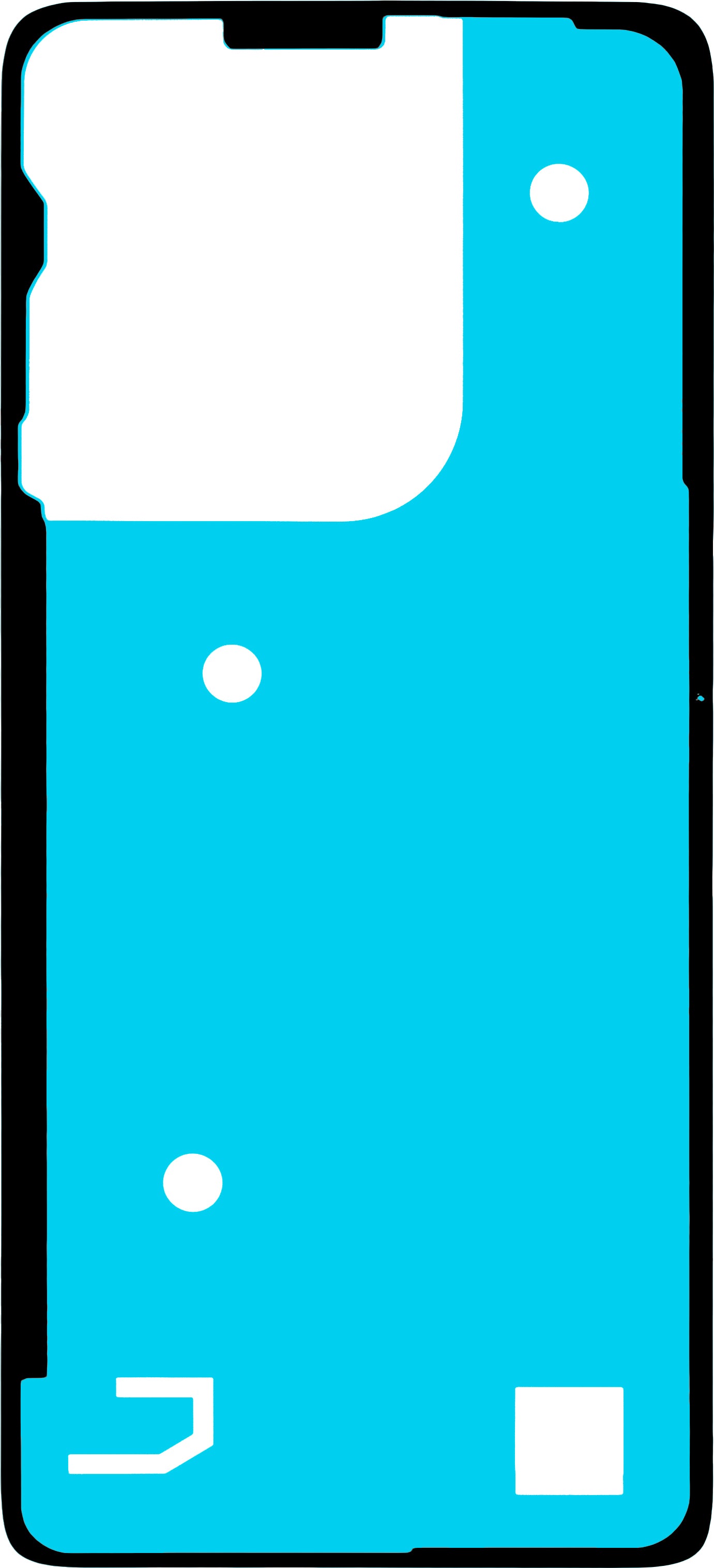 Lijm Batterijklep Motorola Moto G75, Service Pack 5948C28908