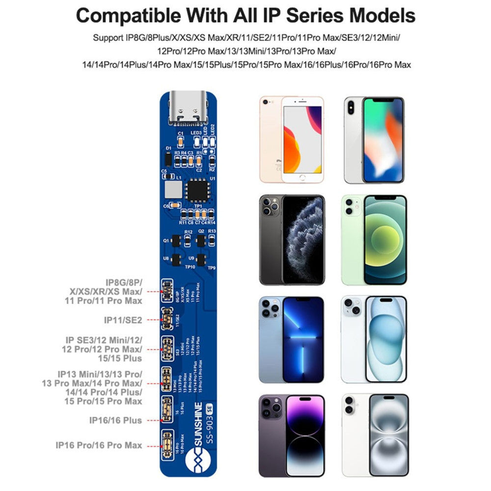 Sunshine SS-903 SE Voedingskaart voor Apple iPhone 8 - 16 Series