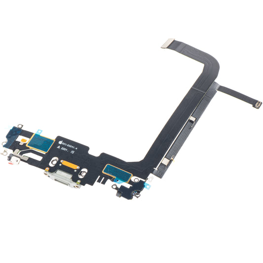 Hoofdband met oplaadconnector - Apple iPhone 13 Pro Max microfoon, zilver