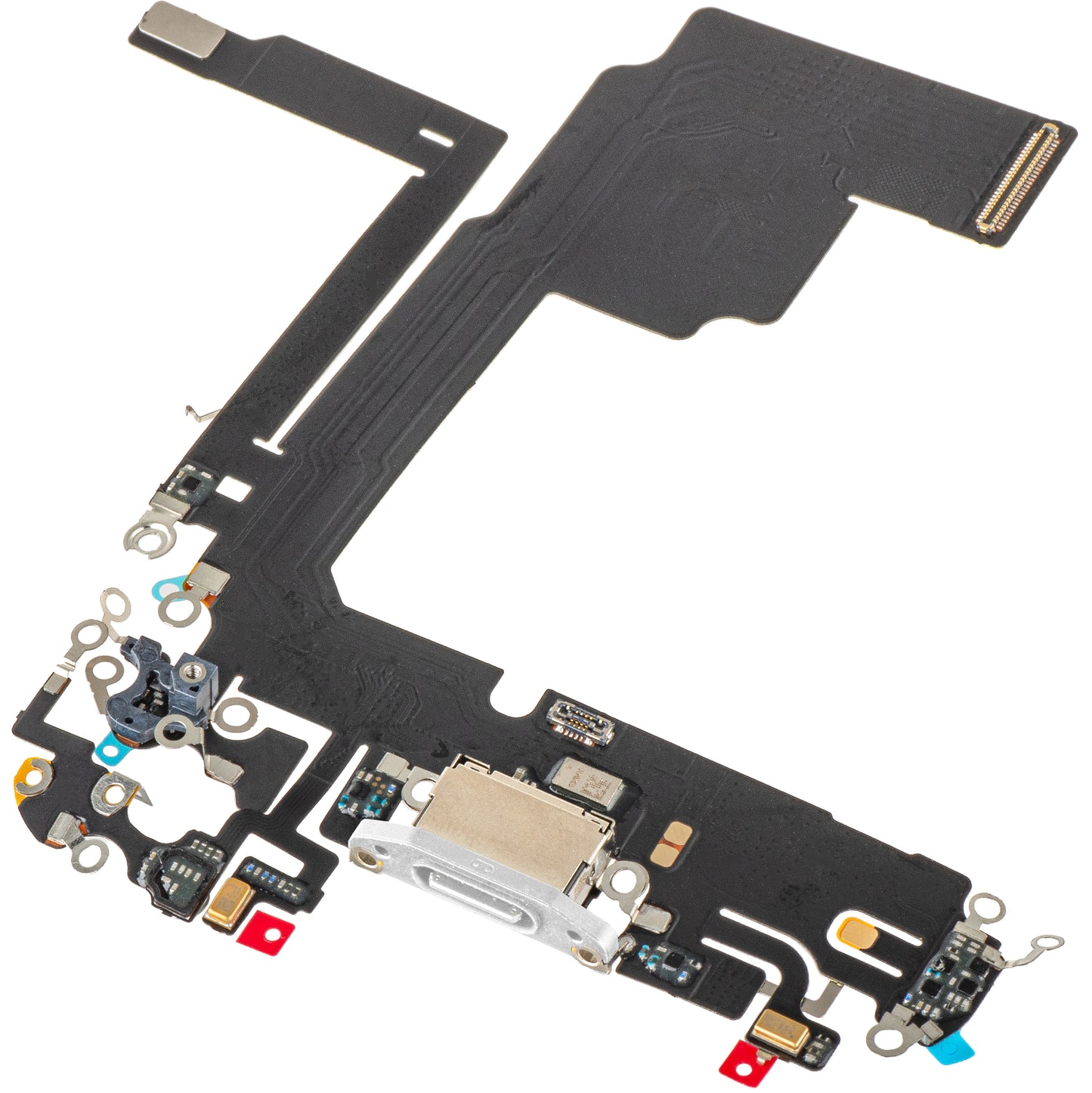 Laadconnectorband - Microfoon Apple iPhone 15 Pro, Zilver