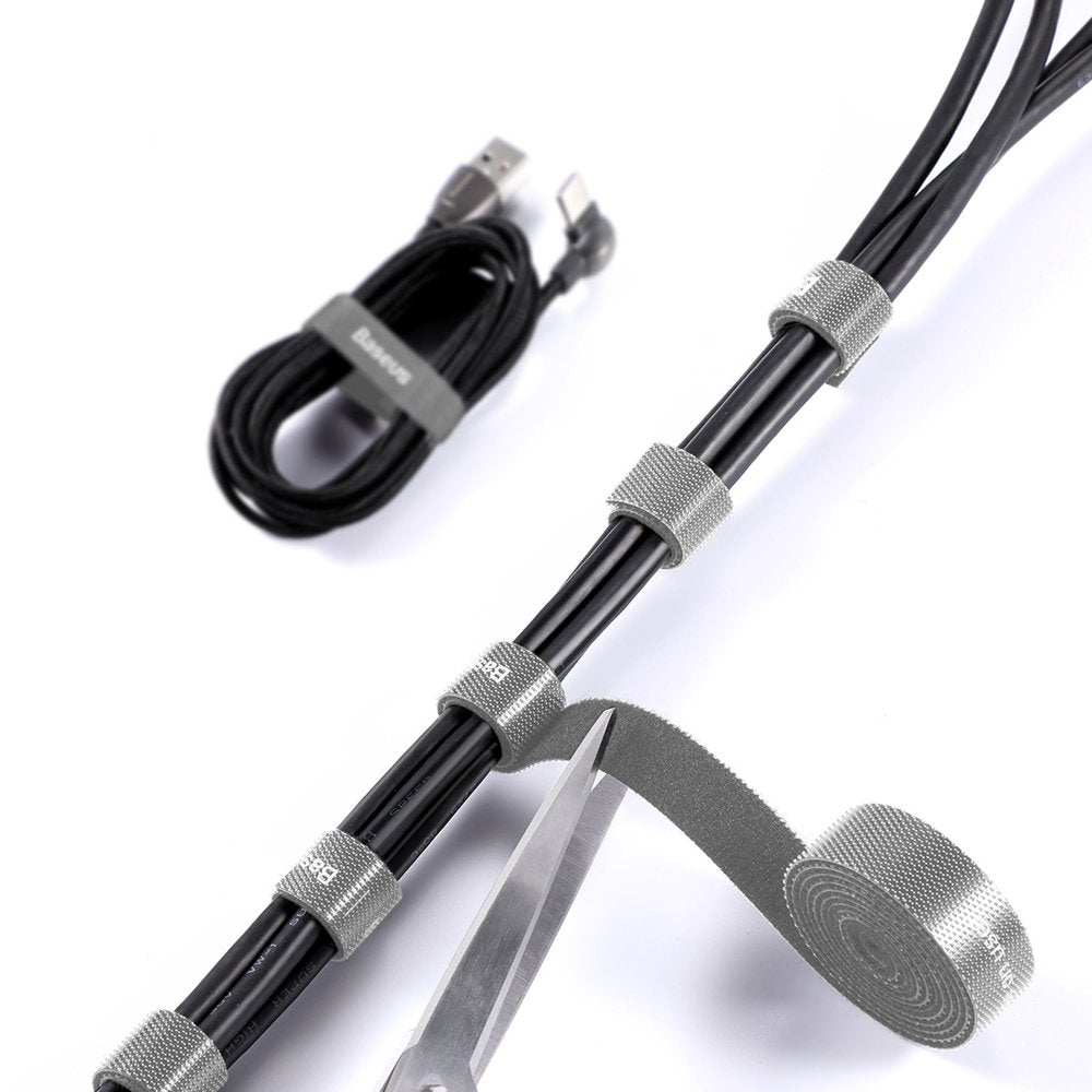 Baseus Circle Kabelorganisator, Velcro, 3m, Grijs ACMGT-F0G