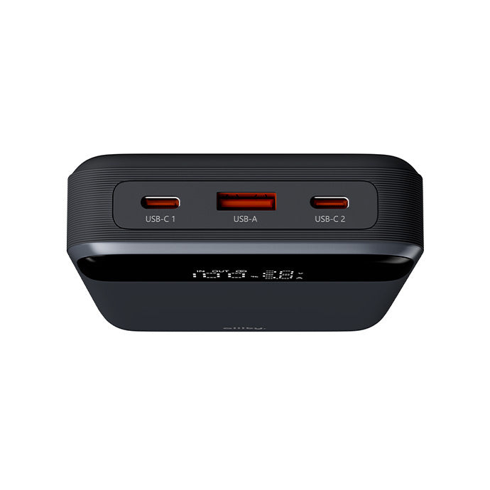 Externe Batterij Allity. APB-200 PocketPower, 19200mAh, 130W, QC + PD, 1 x USB-A - 2 x USB-C, Gri