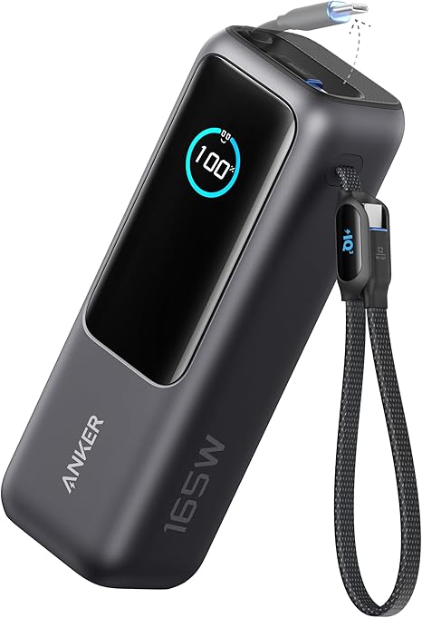 Anker Externe Batterij, 25000mAh, 165W, QC + PD, 1 x USB-A - 3 x USB-C, Grijs A1695H11