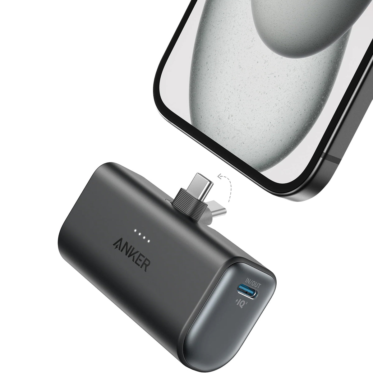 Externe Batterij Anker Nano, 5000mAh, 22.5W, PD, 2 x USB-C, Zwart A1653H11