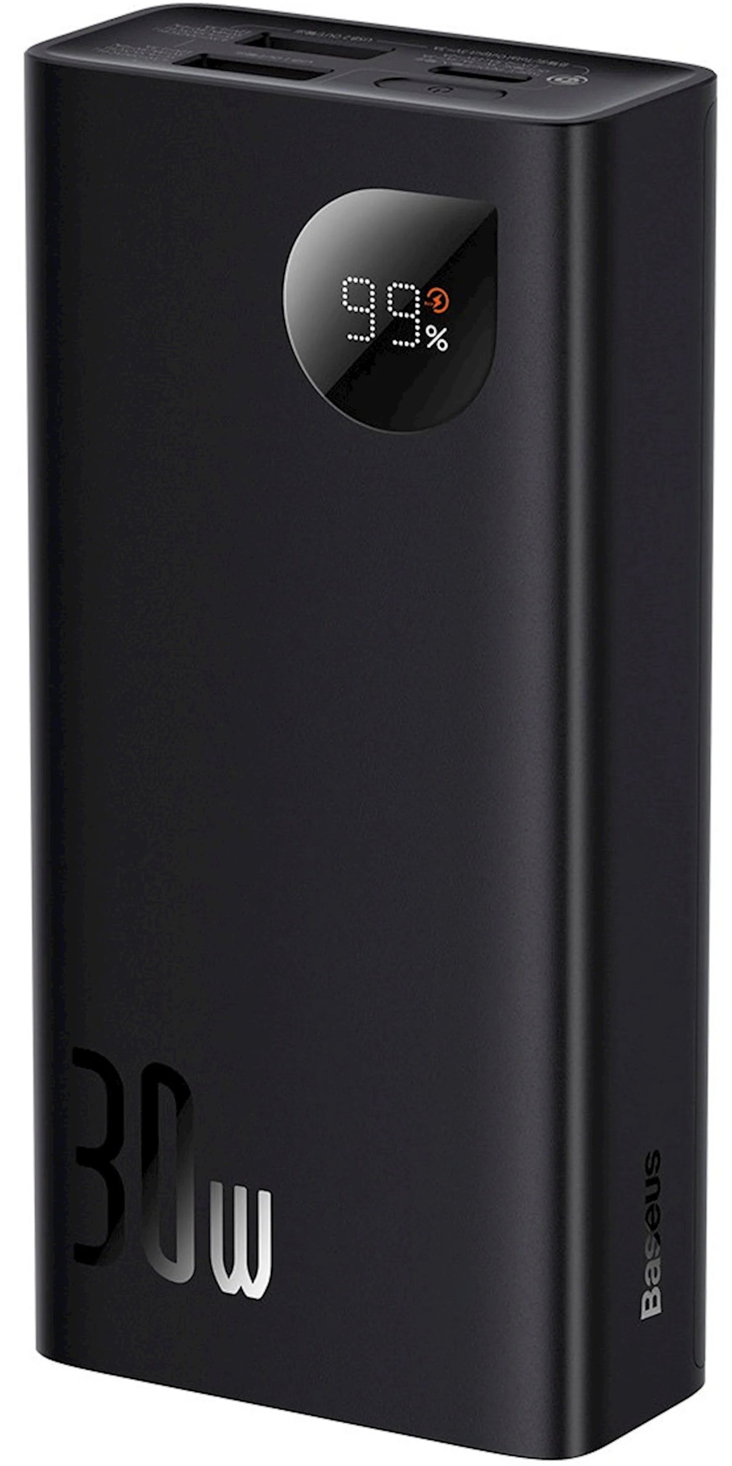 Externe Batterij Baseus Adaman2, 10000mAh, 30W, QC + PD, 1 x USB-C - 2 x USB-A, Zwart PPAD040101