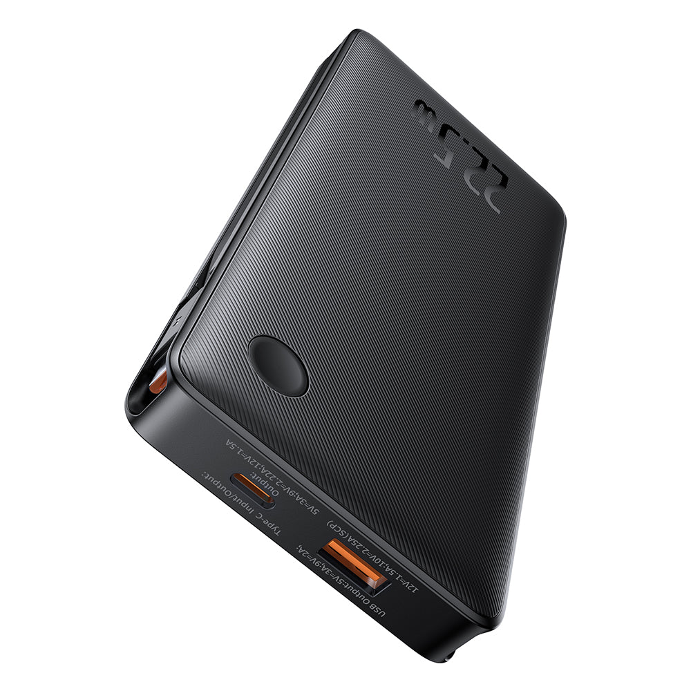 Externe Batterij Baseus Airpow Lite, 10000mAh, 22.5W, QC + PD, 1 x Lightning - 1 x USB-A - 2 x USB-C, Zwart P10067501123-00