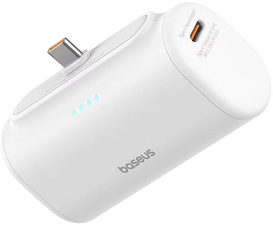 Externe Batterij Baseus Compact, 5000mAh, 20W, PD, 2 x USB-C, Wit P10068306213-00