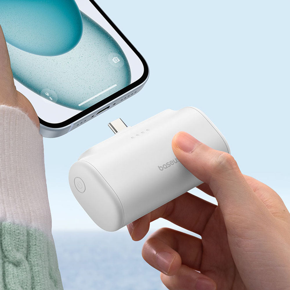 Externe Batterij Baseus Compact, 5000mAh, 20W, PD, 2 x USB-C, Blauw P10068306313-00