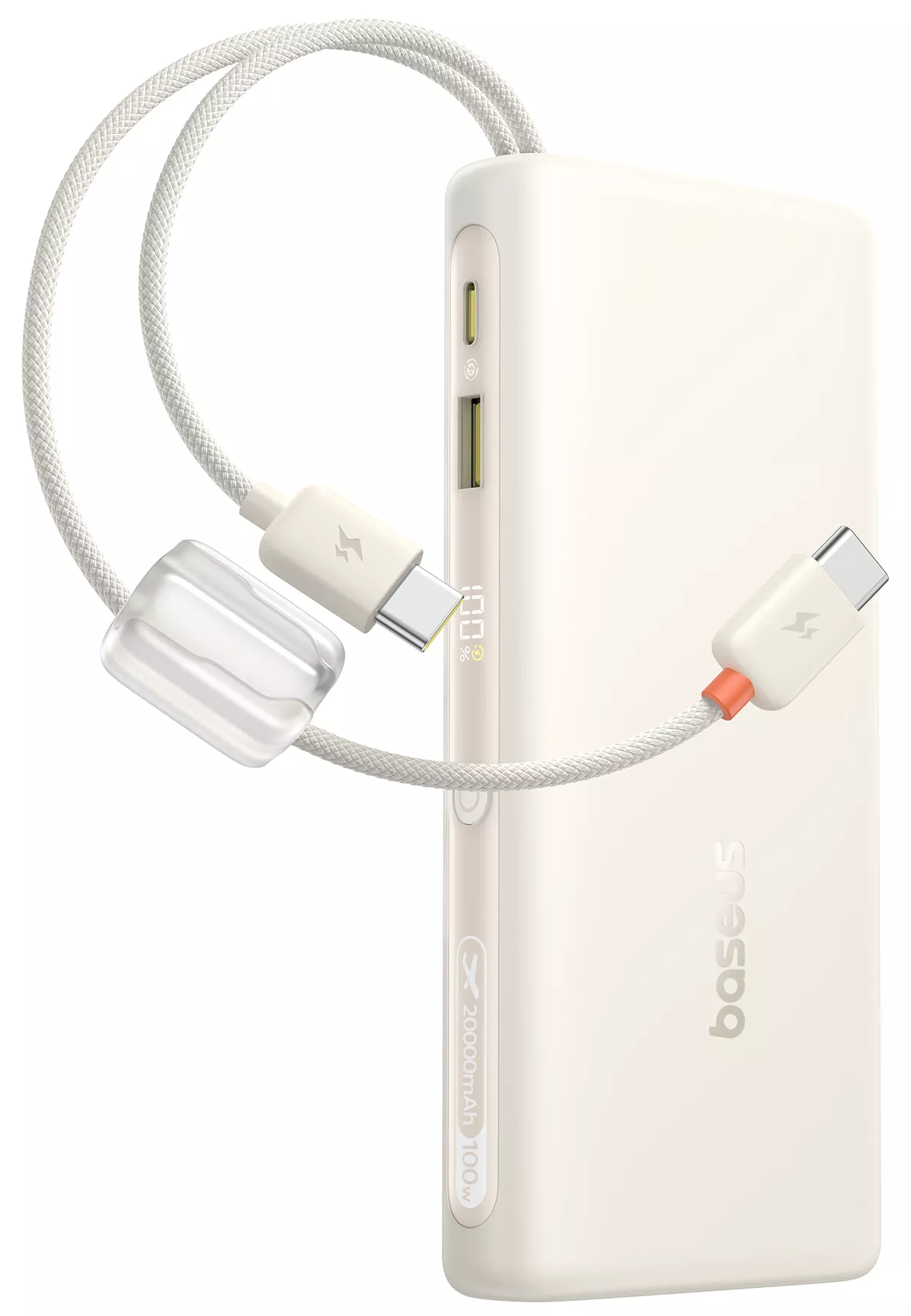 Externe batterij Baseus EnerFill FC41, 20000mAh, 100W, QC + PD, 1 x USB-A - 3 x USB-C, Wit E0028N04