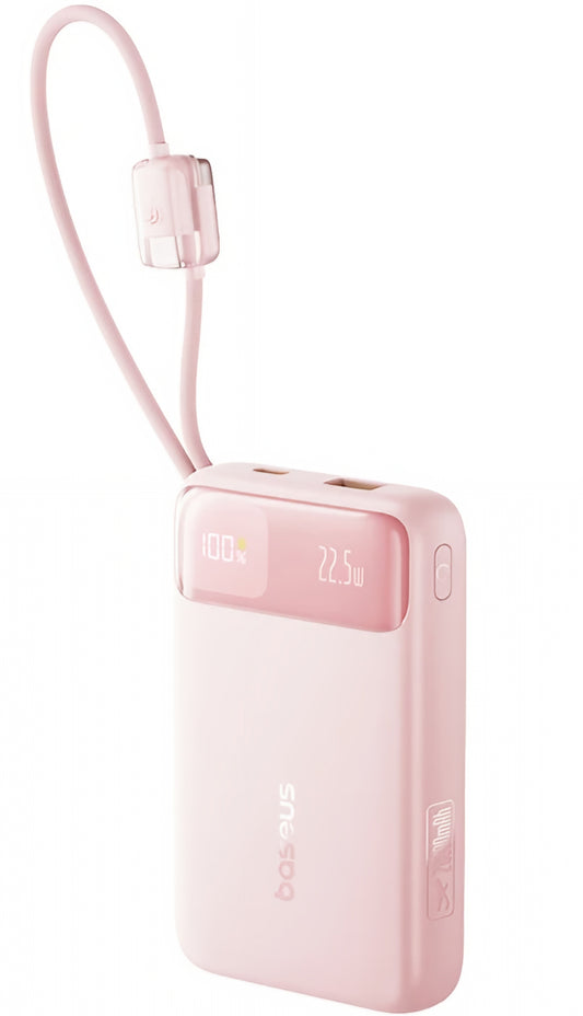 Externe batterij Baseus EnerFill FC11, 10000mAh, 22.5W, QC + PD, 1 x Lightning - 1 x USB-A - 2 x USB-C, Roze E0027R07