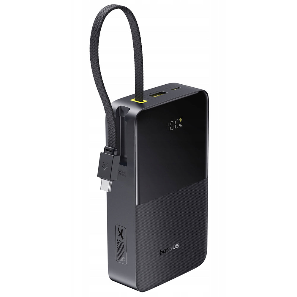 Externe Batterij Baseus EnerFill Bipow2 Pro, 20000mAh, 22.5W, QC + PD, 1 x USB-A - 2 x USB-C, Zwart E0027701
