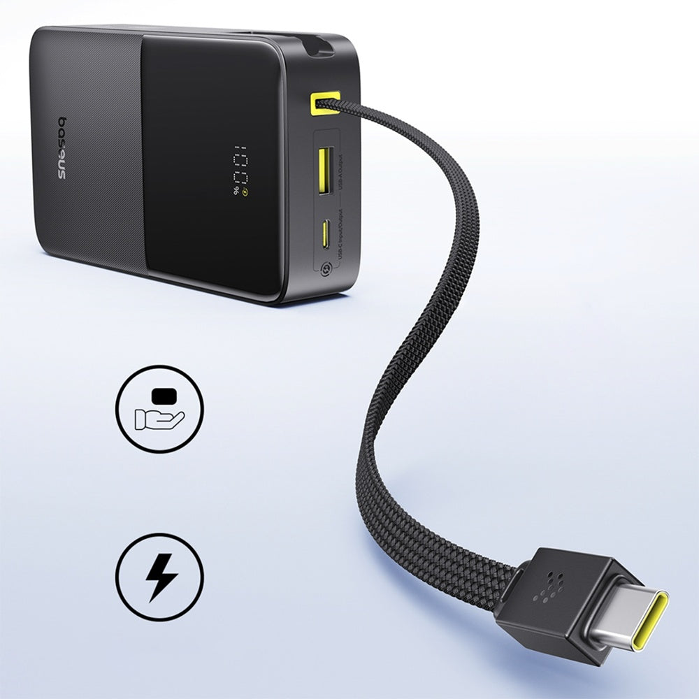 Externe Batterij Baseus EnerFill Bipow2 Pro, 20000mAh, 22.5W, QC + PD, 1 x USB-A - 2 x USB-C, Zwart E0027701