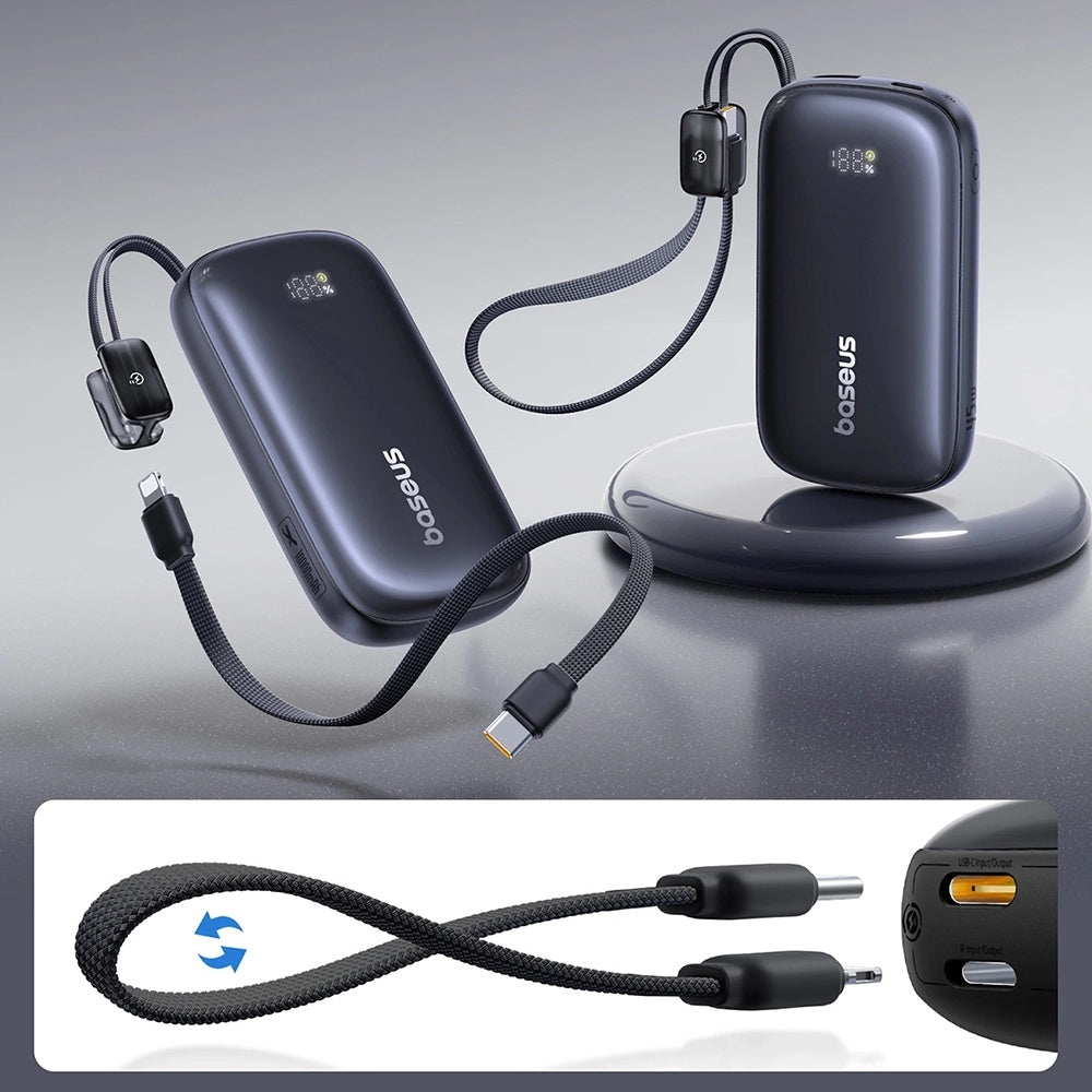 Externe Batterij Baseus EnerFill FC21 Qpow 3 Ultra, 10000mAh, 45W, QC + PD, 1 x USB-A - 1 x USB-C, Zwart E0027Q00