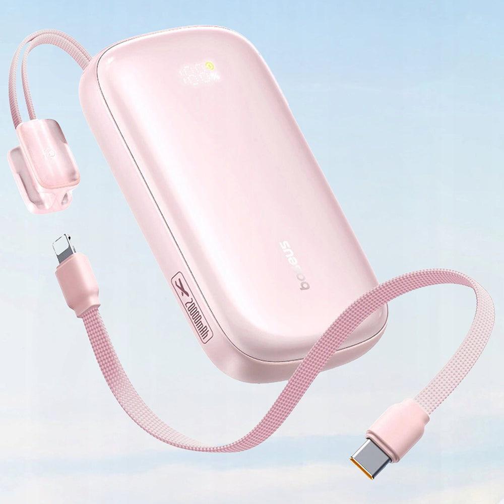 Externe Batterij Baseus EnerFill FC21 Qpow 3 Ultra, 20000mAh, 22.5W, QC + PD, 1 x USB-A - 1 x USB-C, Roze E0027M02