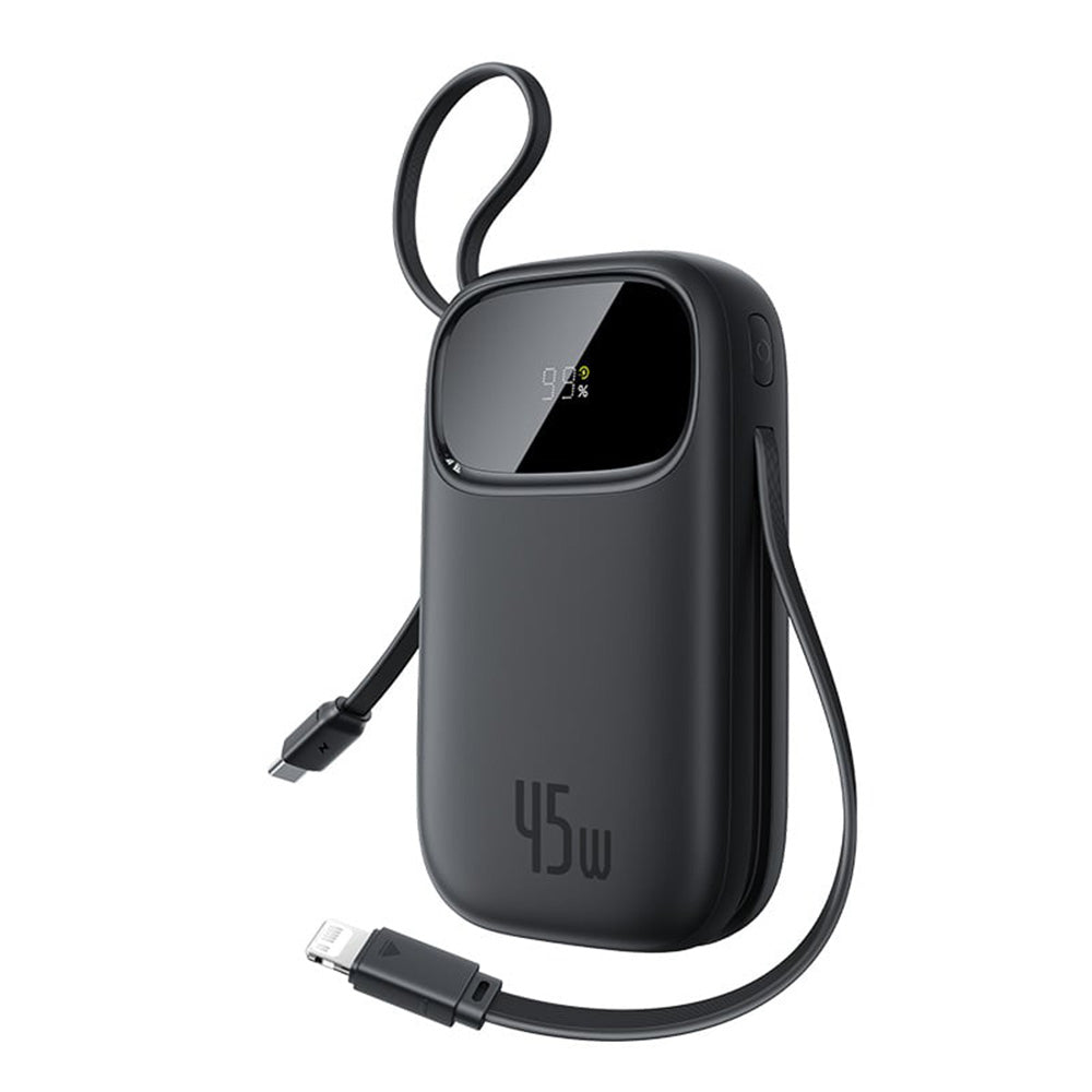 Externe Batterij Baseus EnerFill FC31 Qpow 3, 10000mAh, 45W, QC + PD, 1 x Lightning - 1 x USB-A - 2 x USB-C, Zwart E0028C00