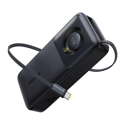 Externe batterij Baseus Free2Pull, 20000mAh, 65W, PD, 2 x USB-C, Zwart, Herverpakt P10073700123-00