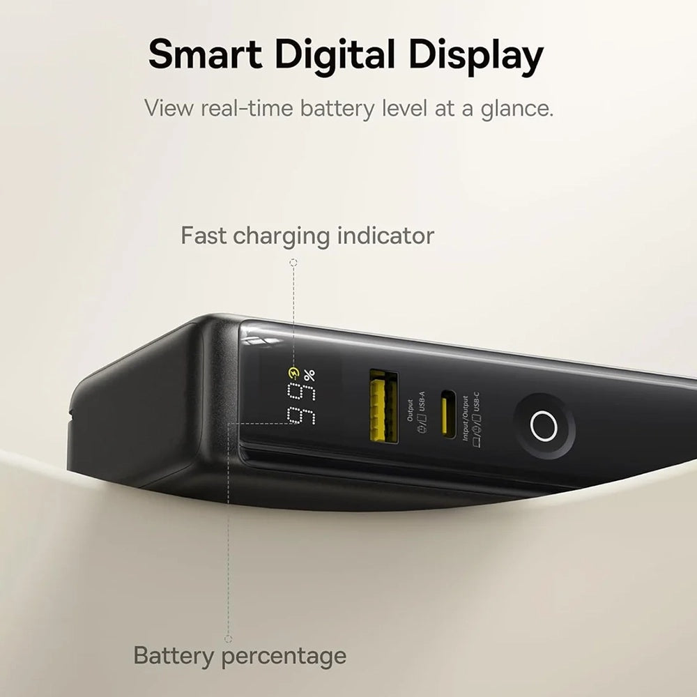 Externe Batterij Baseus Nomos NT11 Omni US, 10000mAh, 67W, QC + PD, 1 x USB-A - 2 x USB-C, Zwart P10078807123-00
