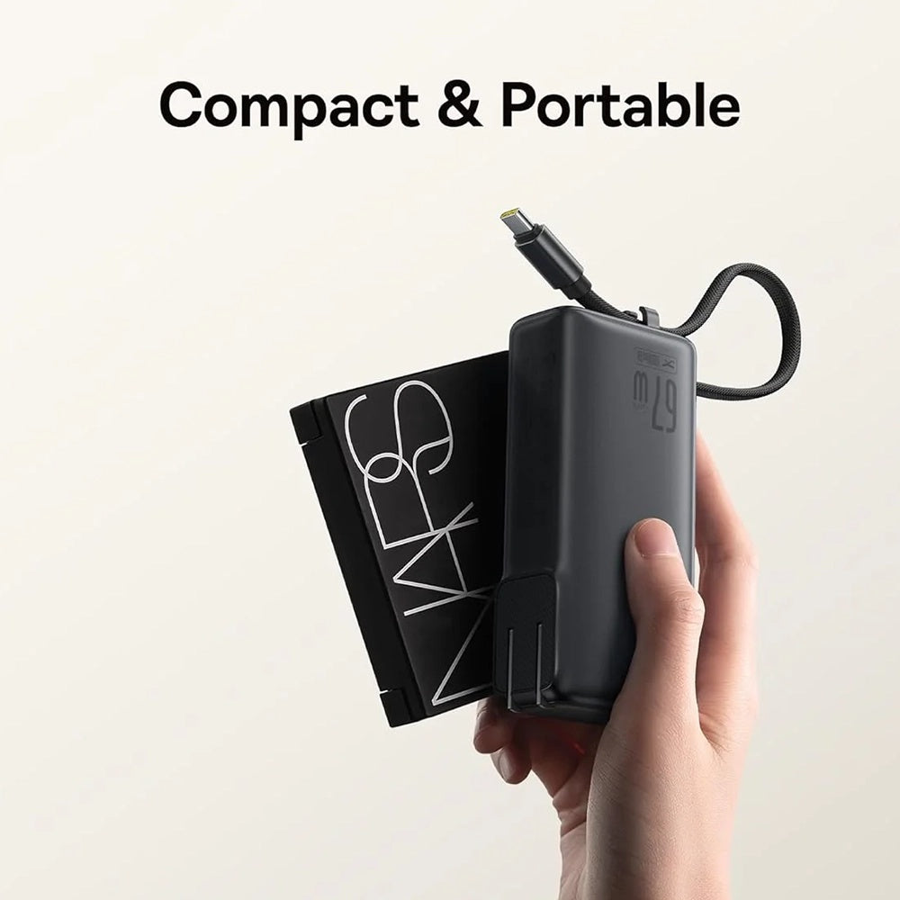 Externe Batterij Baseus Nomos NT11 Omni US, 10000mAh, 67W, QC + PD, 1 x USB-A - 2 x USB-C, Zwart P10078807123-00