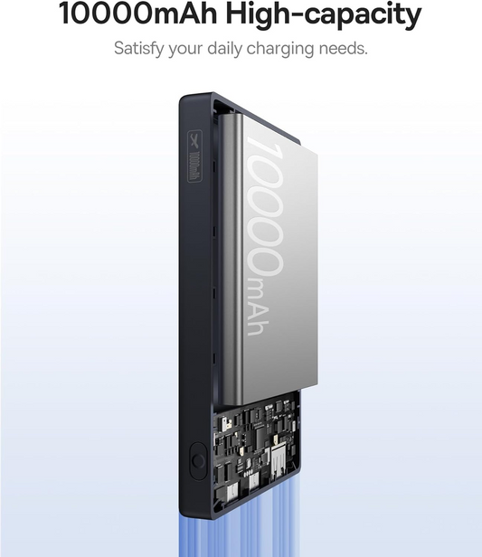 Externe Batterij Baseus PicoGo, 10000mAh, 20W, QC + PD, 1 x USB-A - 2 x USB-C, Wit P10076801213-00