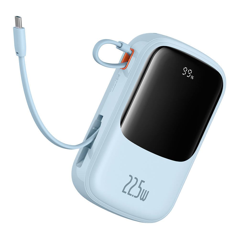 Externe Batterij Baseus Qpow Pro+, 20000mAh, 22.5W, QC + PD, 1 x USB-A - 2 x USB-C, Blauw P10067103313-00