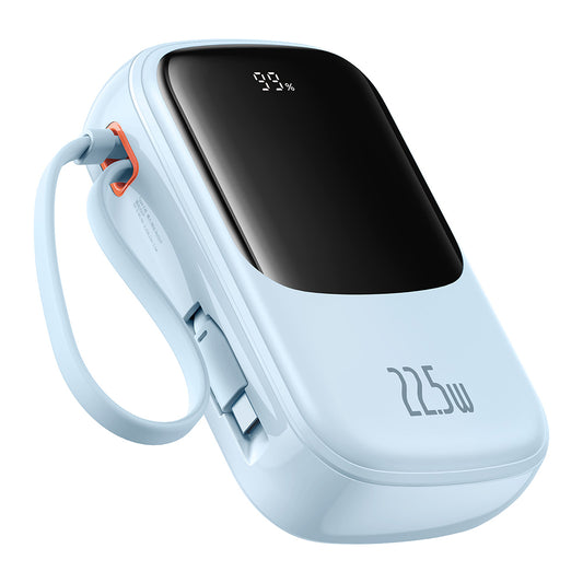 Externe Batterij Baseus Qpow Pro+, 20000mAh, 22.5W, QC + PD, 1 x USB-A - 2 x USB-C, Blauw P10067103313-00