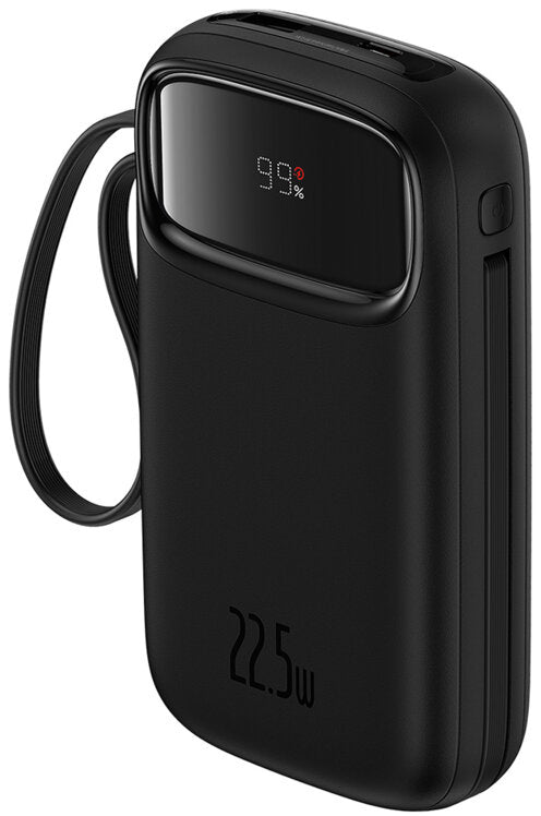 Externe Batterij Baseus Qpow2, 10000mAh, 22.5W, QC + PD, 1 x Lightning - 1 x USB-A - 2 x USB-C, Zwart P10055003113-00
