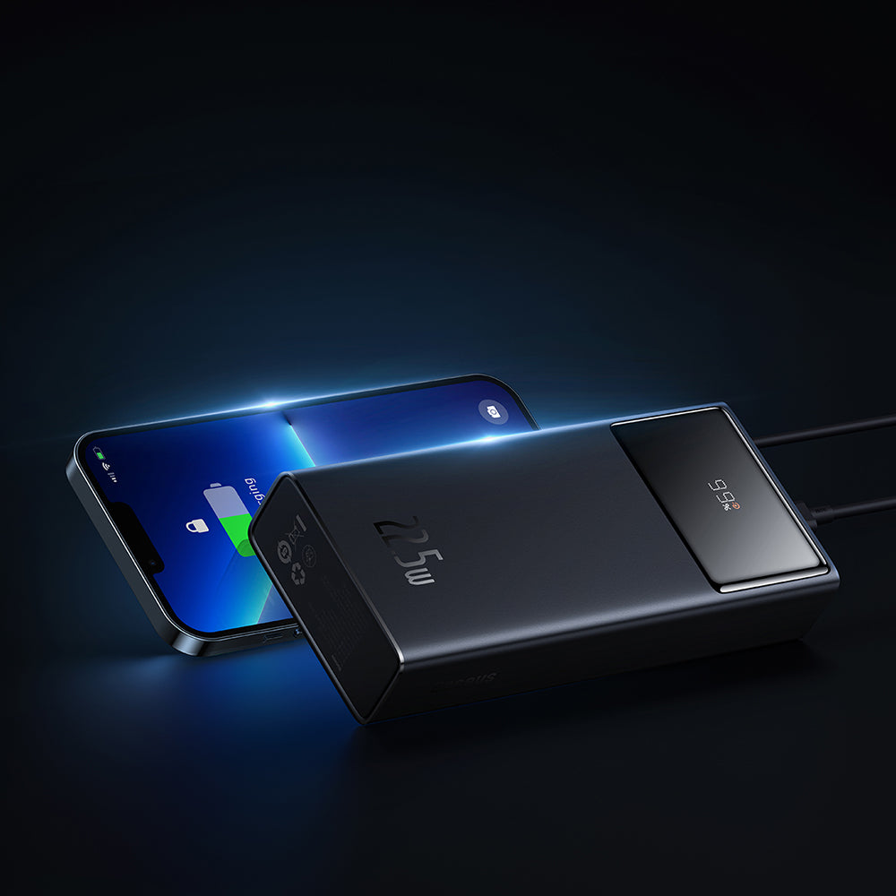 Externe Batterij Baseus Star Lord, 20000mAh, 22.5W, QC + PD, 1 x USB-C - 2 x USB-A, Zwart PPXJ080001