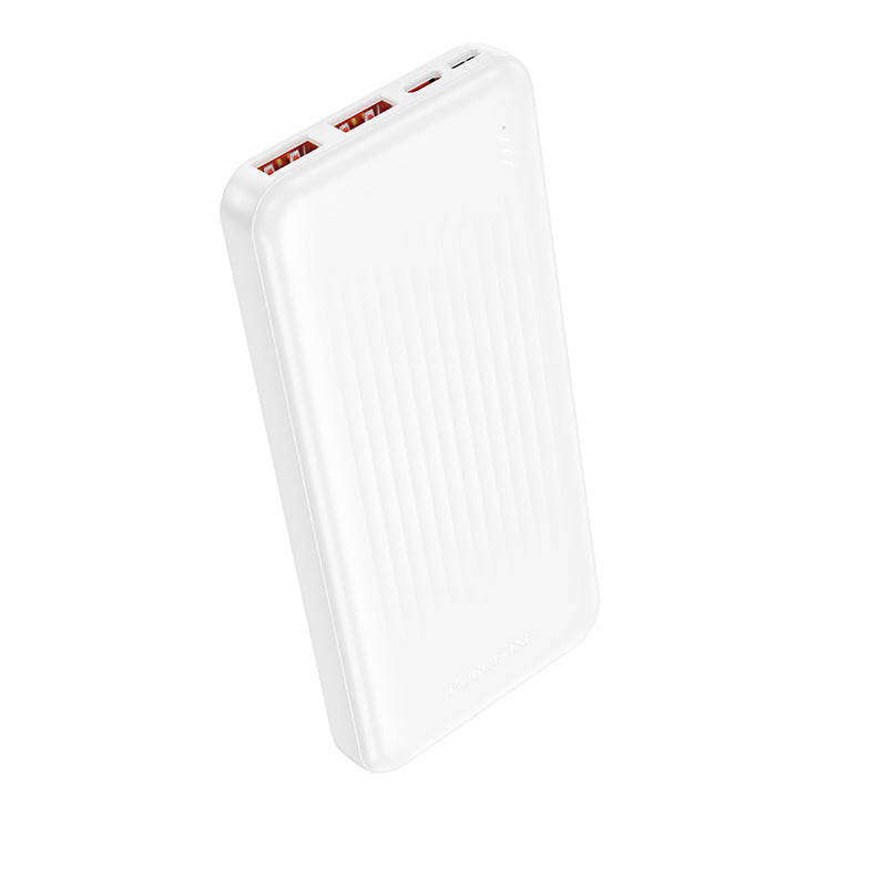 Externe Batterij Borofone BJ80A Clever, 10000mAh, 22.5W, QC + PD, 1 x USB-C - 2 x USB-A, Wit