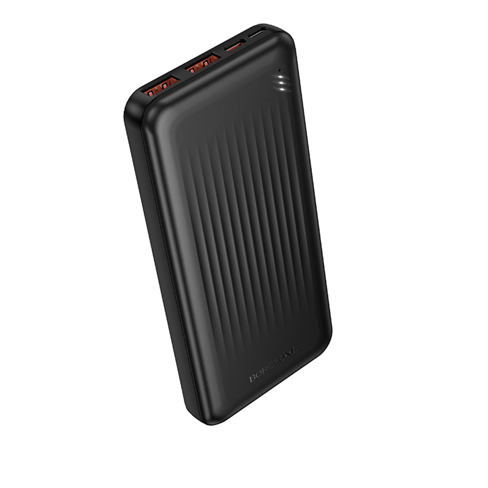 Externe Batterij Borofone BJ80A Clever, 10000mAh, 22.5W, QC + PD, 1 x USB-C - 2 x USB-A, Zwart