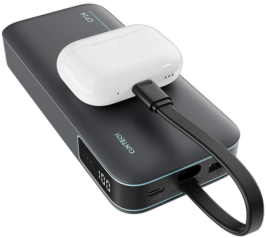 Externe batterij Cuktech LPB200N, 20000mAh, 40W, QC + PD, 1 x USB-A - 2 x USB-C, Zwart