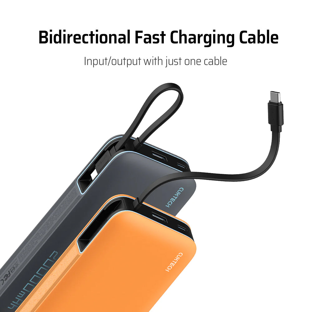 Externe batterij Cuktech LPB200N, 20000mAh, 45W, QC + PD, 1 x USB-A - 2 x USB-C, Wit CUKP200NGLLG