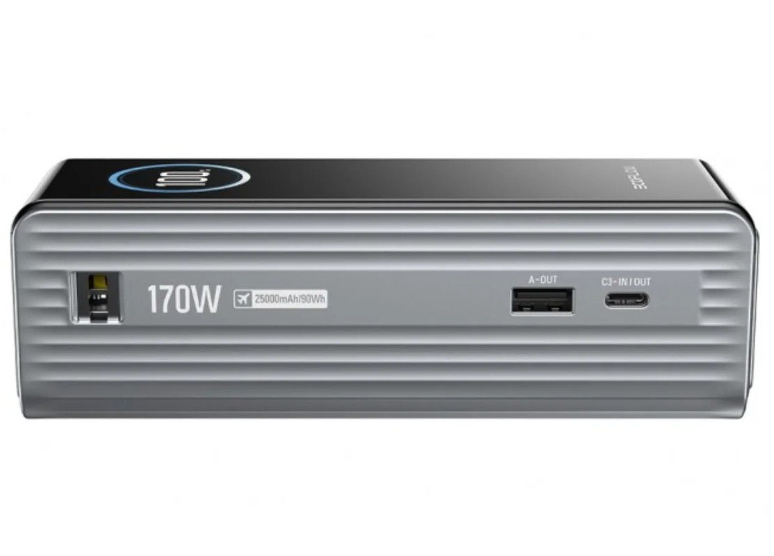 Externe Batterij EcoFlow Rapid, 25000mAh, 170W, QC + PD, 1 x USB-A - 3 x USB-C, Gri