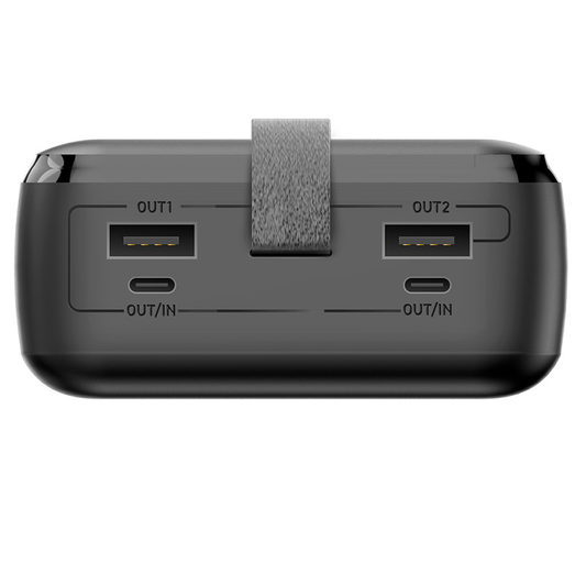 Externe batterij Forever TB-400, 20000mAh, 65W, QC + PD, 2 x USB-A - 2 x USB-C, Zwart