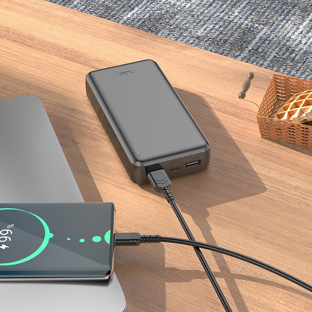 Externe batterij HOCO J100A, 20000mAh, 10W, 2 x USB-A, Zwart