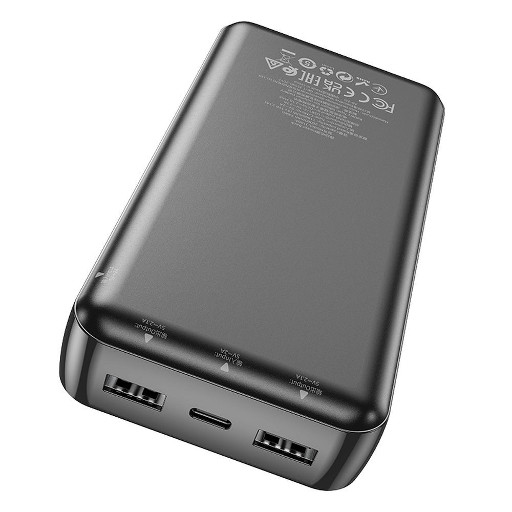 Externe batterij HOCO J100A, 20000mAh, 10W, 2 x USB-A, Zwart