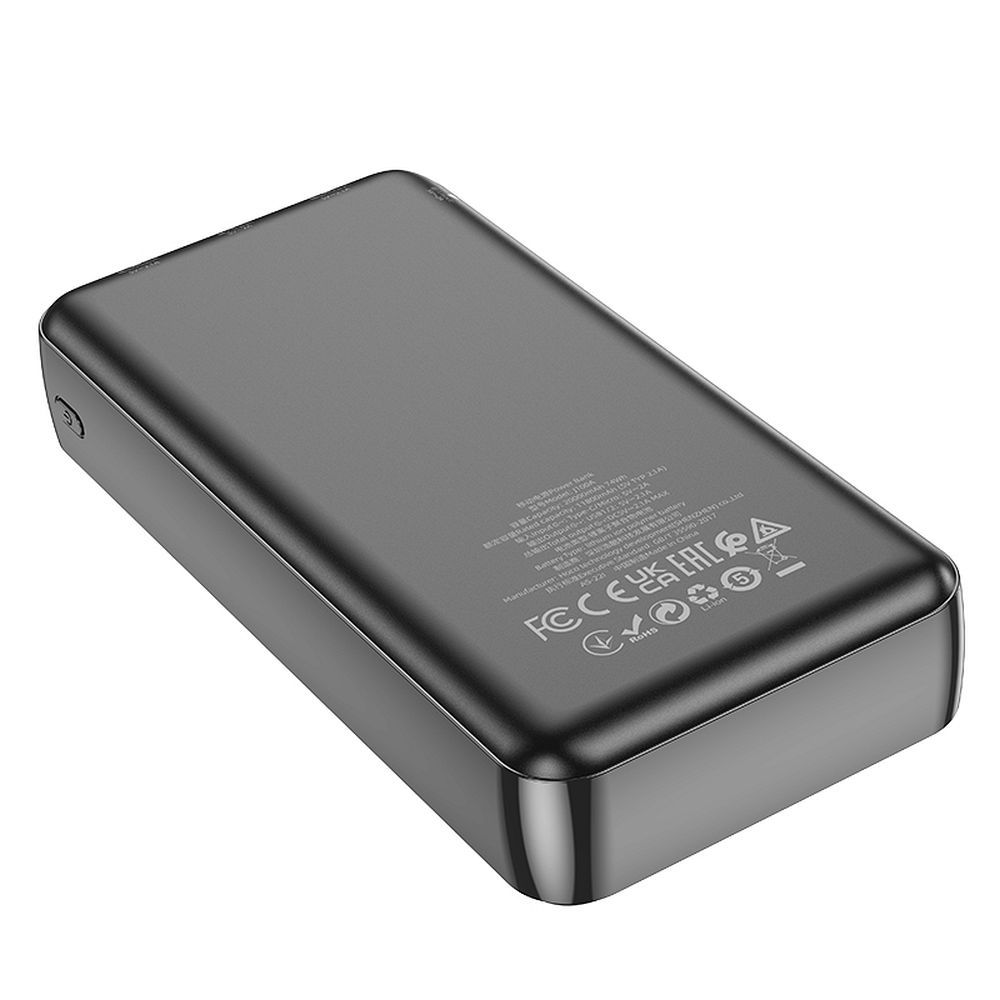 Externe batterij HOCO J100A, 20000mAh, 10W, 2 x USB-A, Zwart