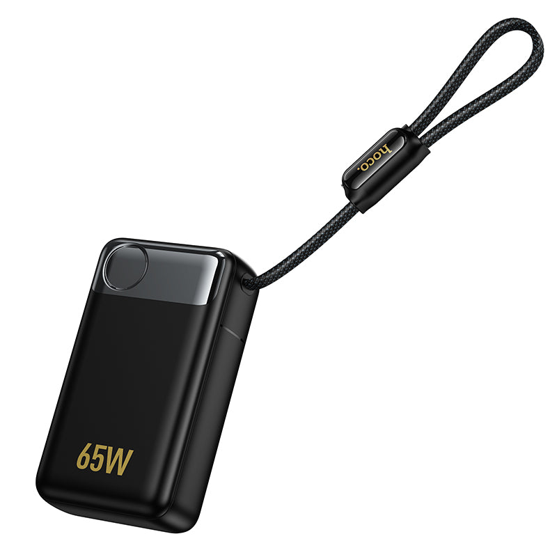 Externe batterij HOCO Q53, 12000mAh, 65W, QC + PD, 1 x USB-A - 2 x USB-C, Zwart