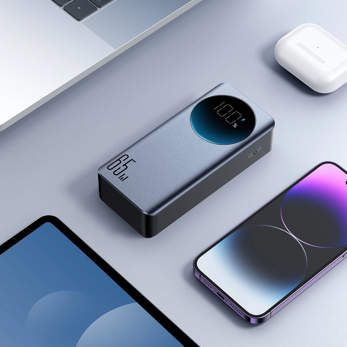 Externe Batterij Joyroom JR-PBF05, 30000mAh, 65W, QC + PD, 1 x USB-A - 2 x USB-C, Zwart