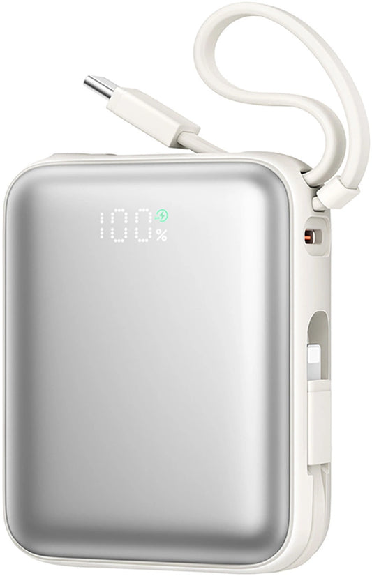 Externe Batterij Joyroom JR-PBF27, 10000mAh, 22.5W, PD, 1 x Lightning - 2 x USB-C, Wit