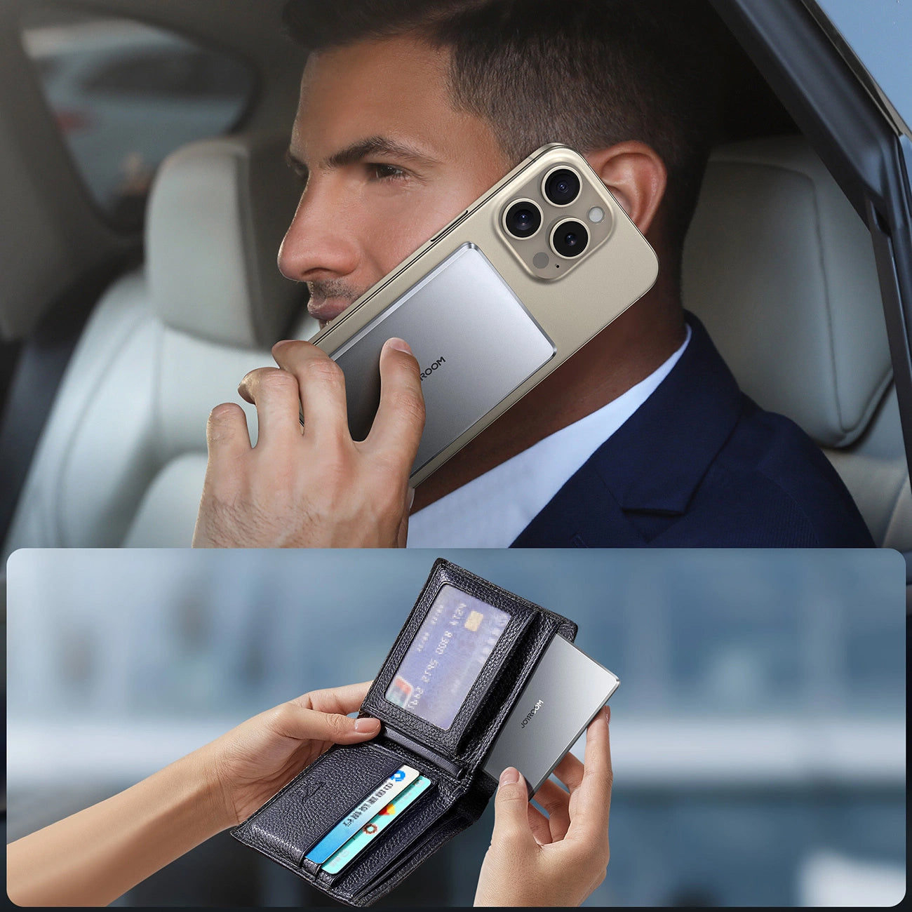 Externe Draadloze Batterij Joyroom JR-PBM08, 5000mAh, 20W, PD + FQI, 1 x QI - 1 x USB-C, Gri