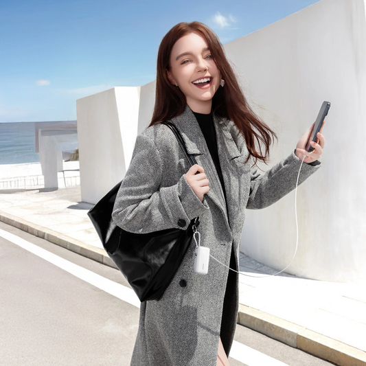 Externe Batterij Joyroom JR-PR2L, 10000mAh, 35W, QC + PD, 1 x Lightning - 1 x USB-C, Wit