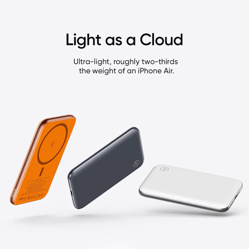 Draadloze Externe Batterij McDodo MC-2931 Meta Air, 5000mAh, 20W, PD + FQI, 1 x QI - 1 x USB-C, Zwart