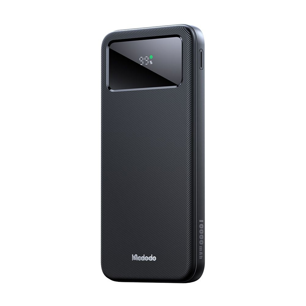 Externe Batterij McDodo MC-4220, 10000mAh, 22.5W, QC + PD, 2 x USB-A - 1 x USB-C, Zwart