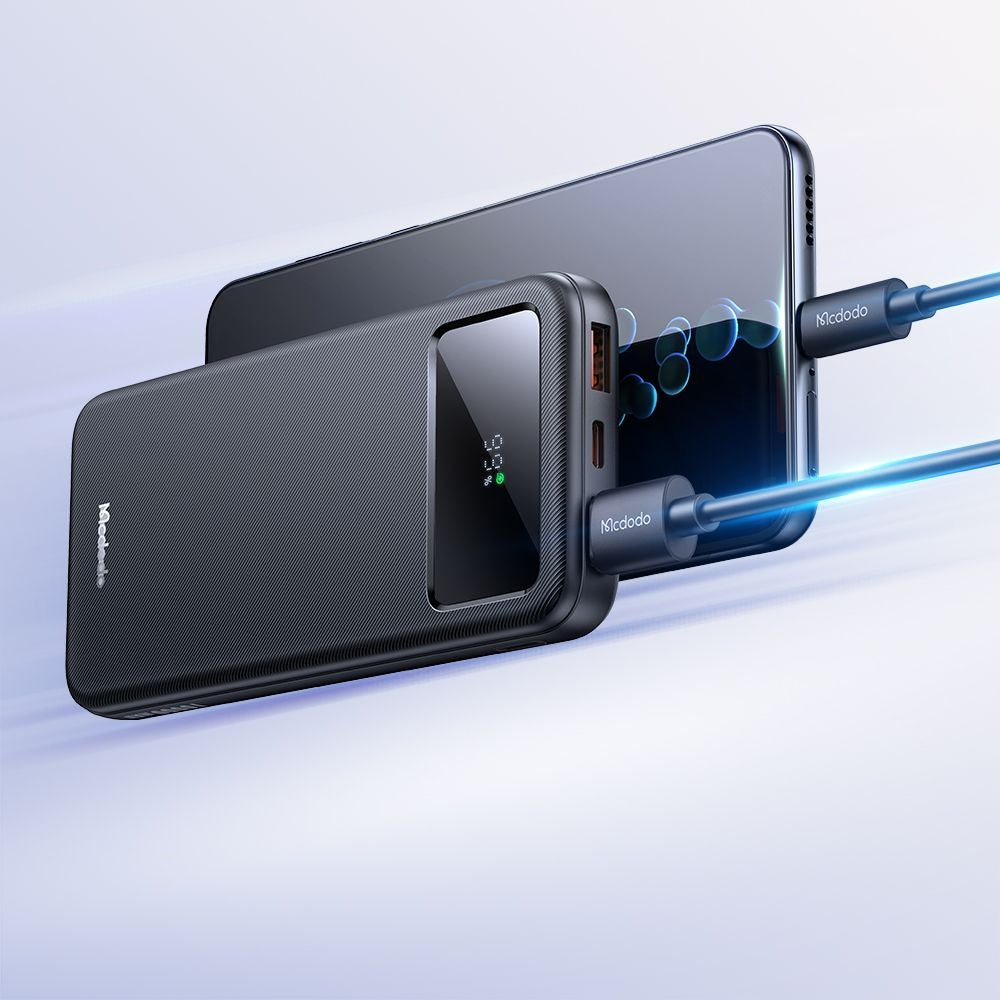 Externe Batterij McDodo MC-4220, 10000mAh, 22.5W, QC + PD, 2 x USB-A - 1 x USB-C, Zwart