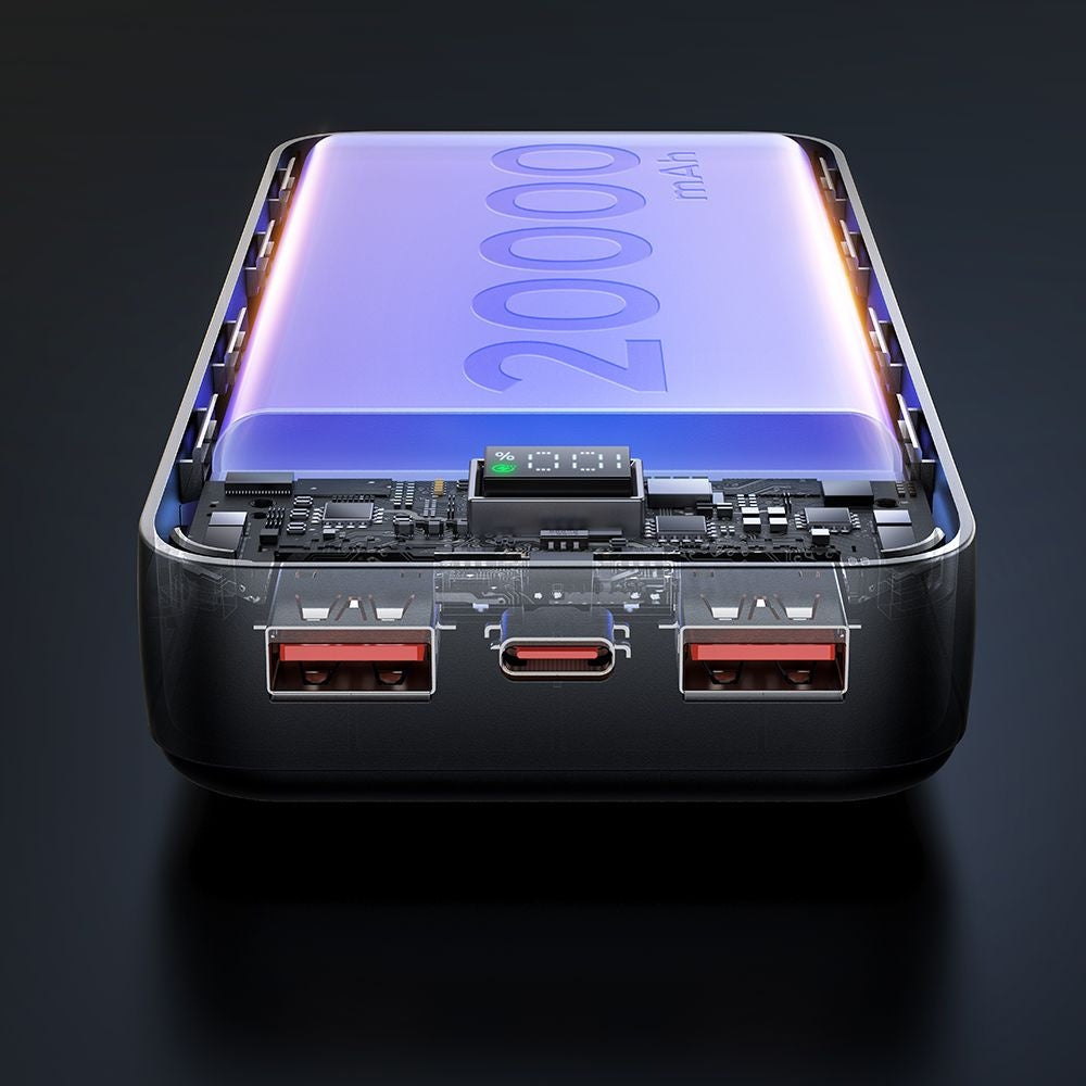 McDodo MC-4230 External Battery, 20000mAh, 22.5W, QC + PD, 2 x USB-A - 1 x USB-C, Black
