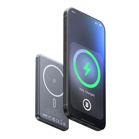 Draadloze Externe Batterij McDodo MC-4641 Meta, 5000mAh, 20W, PD + FQI, 1 x QI - 1 x USB-C, Zwart