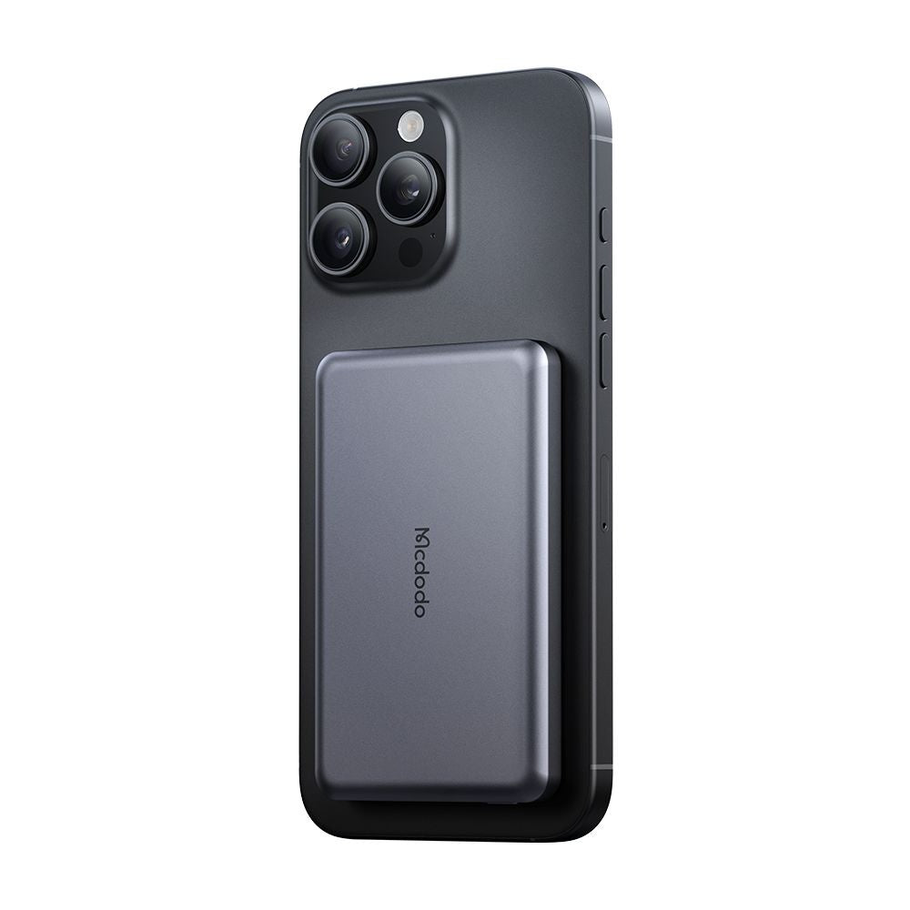 Draadloze Externe Batterij McDodo MC-4641 Meta, 5000mAh, 20W, PD + FQI, 1 x QI - 1 x USB-C, Zwart