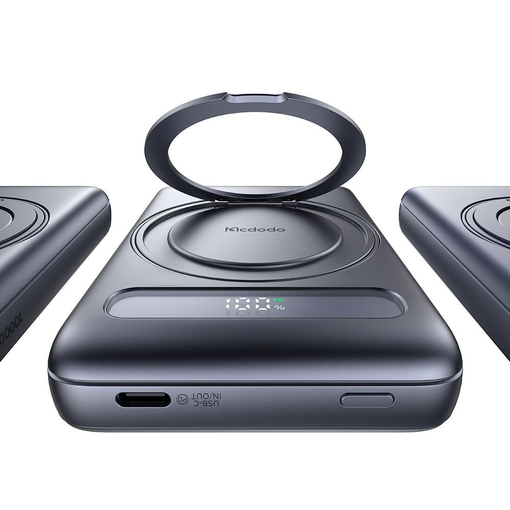 Draadloze Externe Batterij McDodo MC-8371 Meta, 10000mAh, 20W, PD + FQI, 1 x QI - 1 x USB-C, Gri