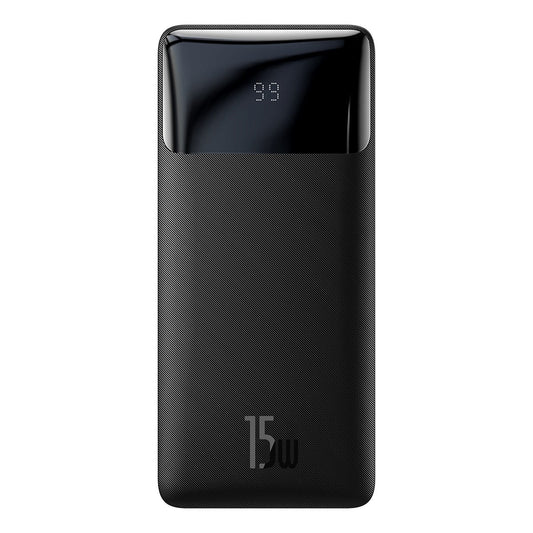 Baseus Bipow Externe Batterij, 10000mAh, 15W, 1 x USB-C - 2 x USB-A, Zwart PPBD050001