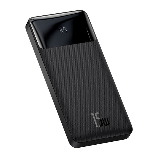 Baseus Bipow Externe Batterij, 10000mAh, 15W, 1 x USB-C - 2 x USB-A, Zwart PPBD050001